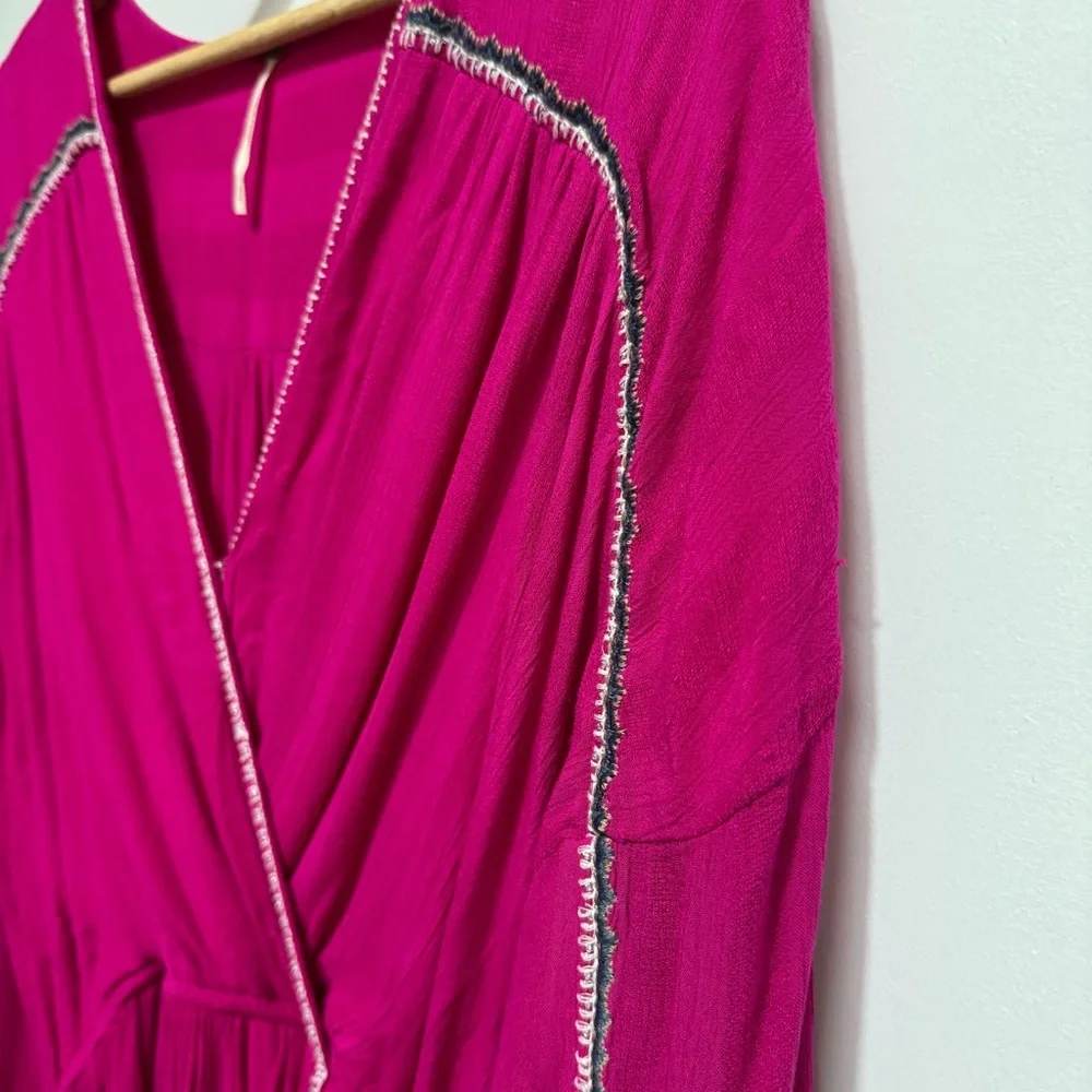 Free People‎ Embroidered Delilah Wrap Dress Small